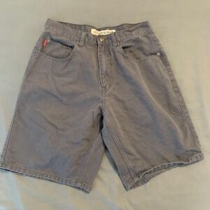 Vintage Bugle Boy Jeans Shorts Mens 31W‎ Gray Denim Ramie Relaxed Fit 90s